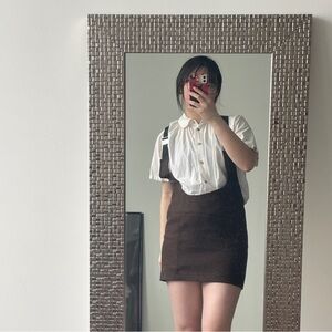 Junya Watanabe Brown Suspender Skirt